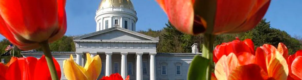 Front lawn of Vermont State House building.
